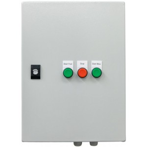 Assembled, surface mounted Forward - Reverse motor control panel, for 230VAC 1,1kW motor