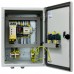 Assembled surface mounted DOL motor control panel with Soft Starter, for 400VAC 4 kW motor.