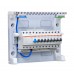 Pre-assembled 12 module surface mounted 6 user groups distribution panel