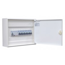 Pre-assembled 12-module surface mounted 8 users groups distribution panel