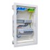 Pre-assembled 36-module flush mounted 8 users groups distribution panel