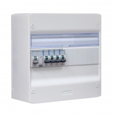 Pre-assembled 13-module surface mounted 4 user group distribution panel (spring connection)