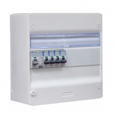 Pre-assembled 13-module surface mounted 4 user group distribution panel